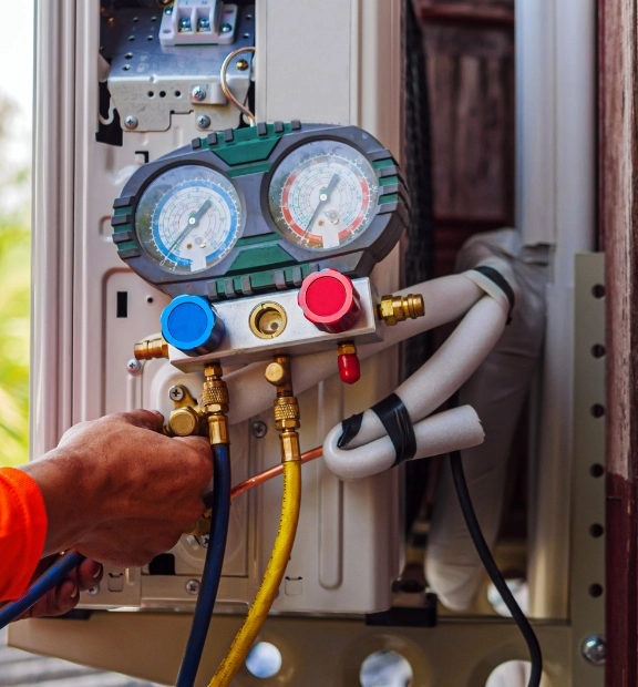 HVAC Technician providing service